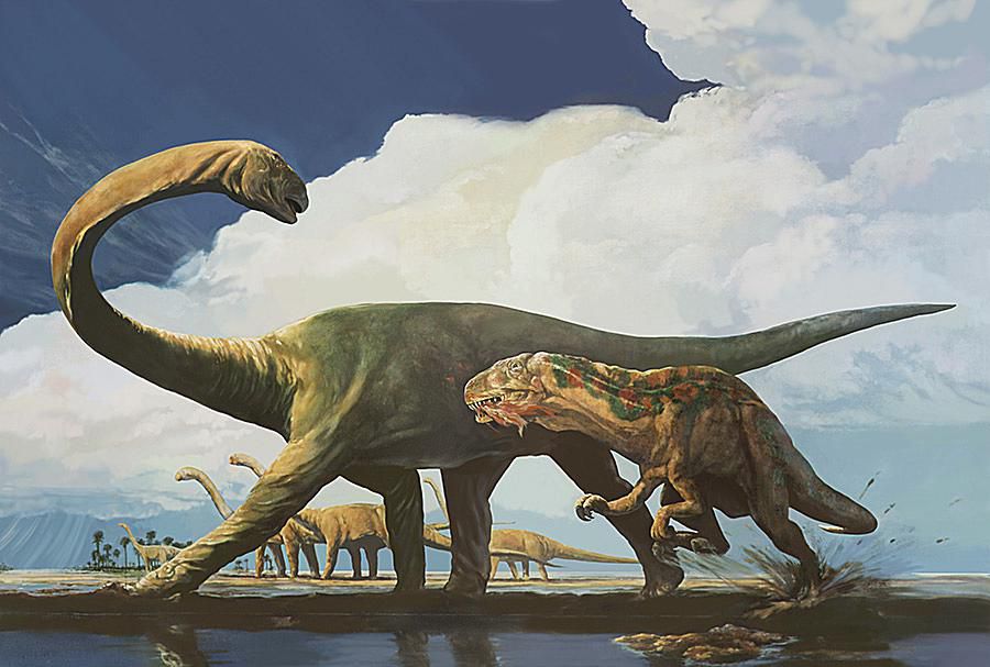 битва динозавров
